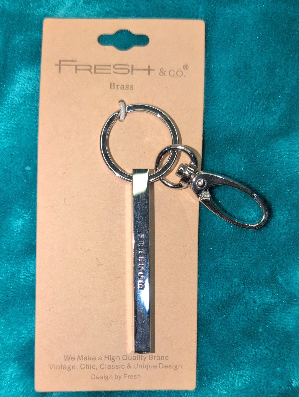 fresh Silver-Tone Keyring with Lobster Clasp